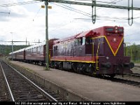 D20 6693  T42 205 drar sovvagnarna i eget tåg mot Porjus : 2016 Inlandsbanan IB16