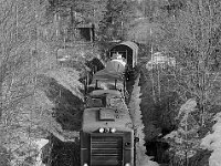sv0305-11  Tp 3516 på väg in till Rimbo 22 mars 1977 : Roslagsbanan, Svenska järnvägslinjer