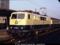 06398  111 001 i München 1 augusti 1980 : München, Platser, Tyska järnvägar, Tyska lok, Tyskland
