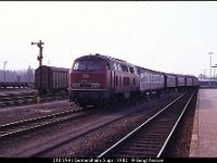 11411  218 294 i Germersheim 5 april 1982 : B3yge, KBS675 Ludwigshafen--Speyer--Wörth, Tyska järnvägar, Tyska lok