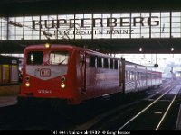 27601  141 404 i Mainz 6 okt 1989 : Mainz, Platser, Tyska järnvägar, Tyska lok, Tyskland