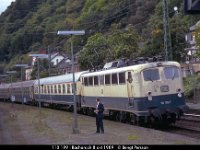 27687  110 199 i Bacharach 8 okt 1989 : Bacharach, KBS600, Platser, Tyska järnvägar, Tyska lok, Tyskland