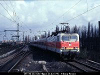 E069-32  DR 143 635 Köln-Nippes 25.03.1993 : Köln, Platser, Tyska järnvägar, Tyska lok, Tyskland