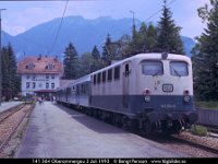 E149-13  141 364 Oberammergau 3 Juli 1993 : Bildbeställning, KBS963 Murnau--Oberammergau, Oberammergau, Tyska järnvägar, Tyska lok, Webbalbum