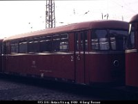 06789  995 510 i Betzdorf 6 aug 1980 : Betzdorf, Tyska järnvägar, Tyska motorvagnar