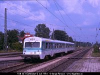 E150-32  928 021 Geltendorf 3 Juli 1993 : Bildbeställning, KBS960 Augsburg--Weilheim, Tyska järnvägar, Tyska motorvagnar, Webbalbum